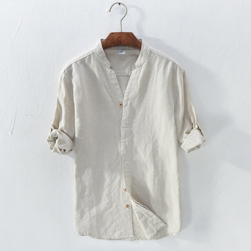 Camicia Coreana in Lino - Old Money® - Old Money®