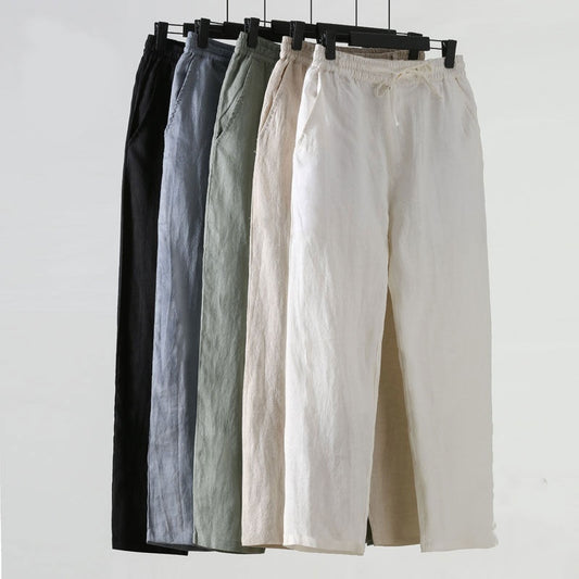Pantaloni di Lino alla Caviglia - Old Money®