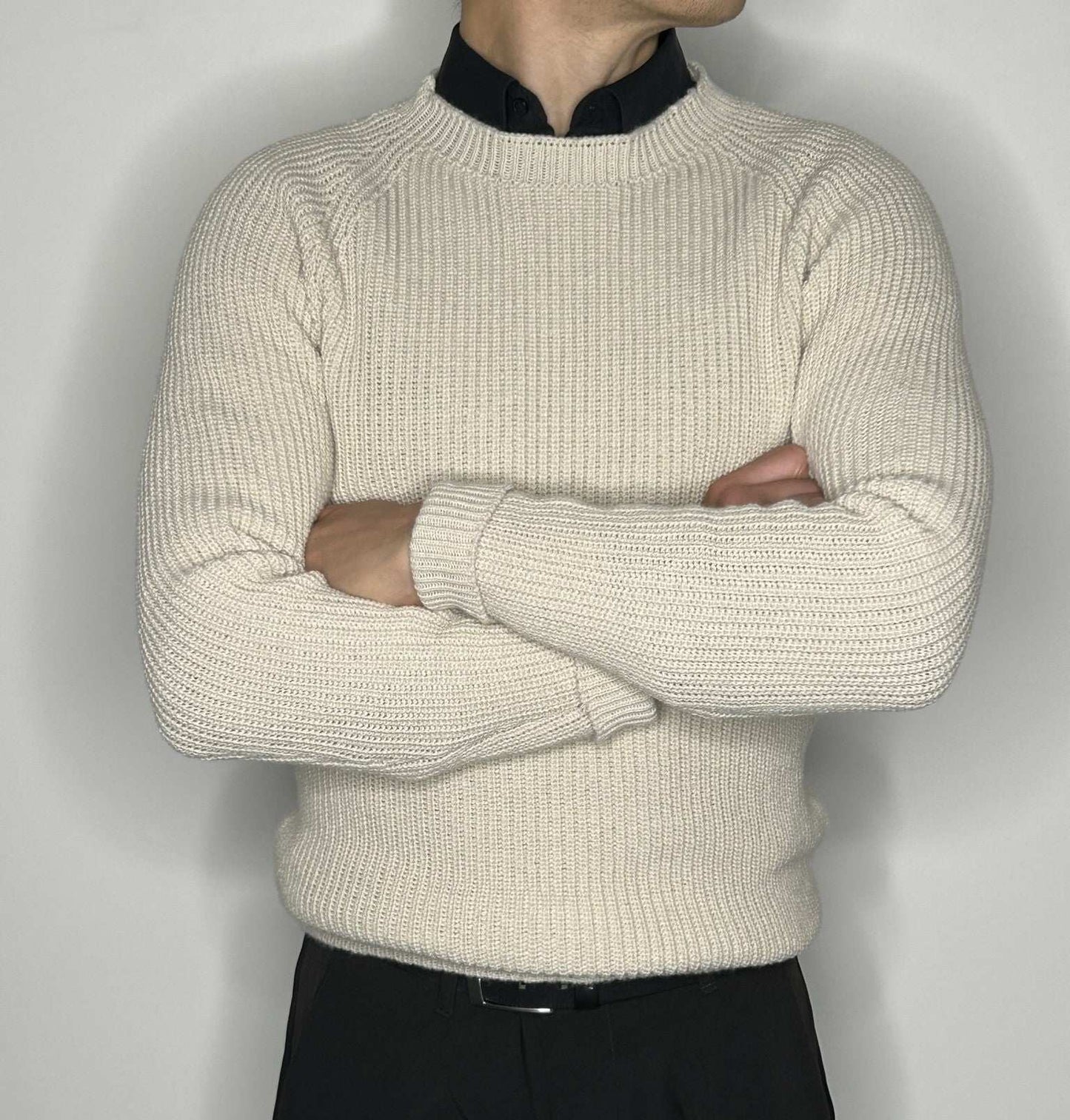 Maglione Blu/Beige - Old Money®