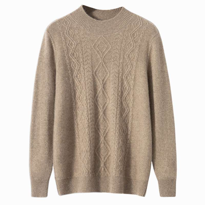 Maglione Girocollo con Trecce in Cashmere - Old Money® - Old Money®