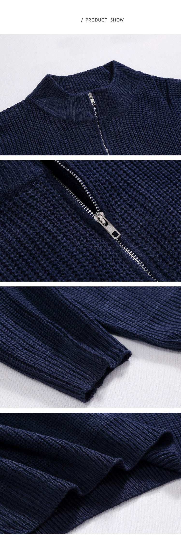 Maglione con Mezza Zip a Collo Alto - Old Money®