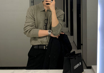 Cardigan con Colletto Uomo - Old Money® - Old Money®