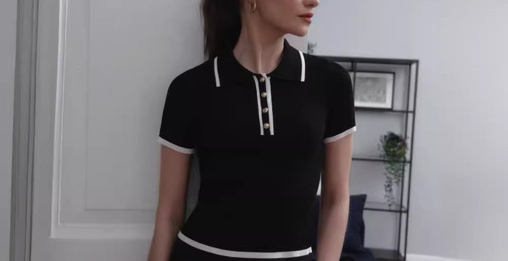 Women's Polo Shirt - A Ribbed Preppy