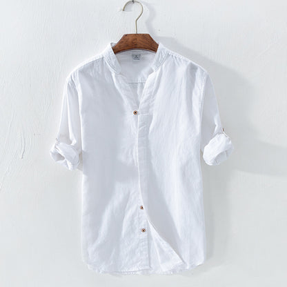 Camicia Coreana in Lino - Old Money® - Old Money®