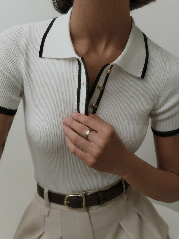 Women's Polo Shirt - A Ribbed Preppy
