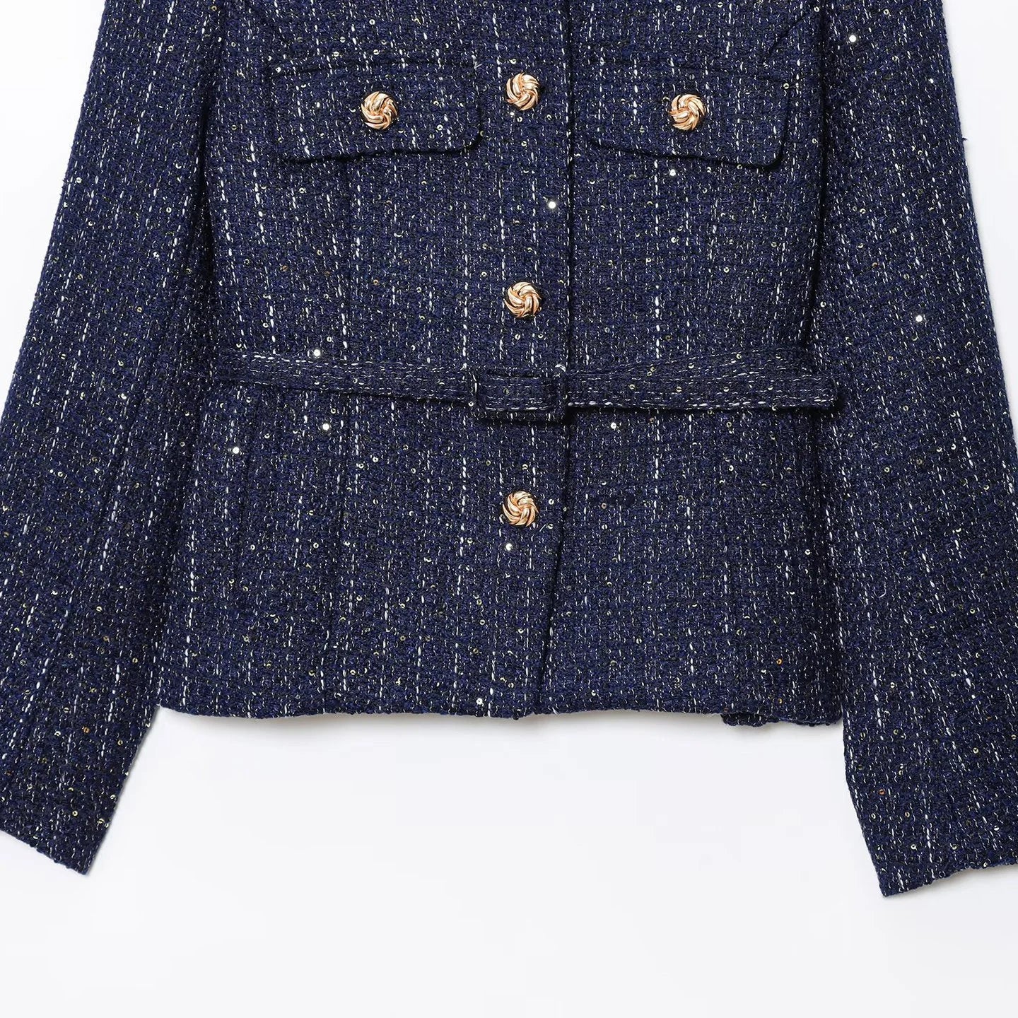 Giacca in Tweed Blu Navy Donna - Old Money®