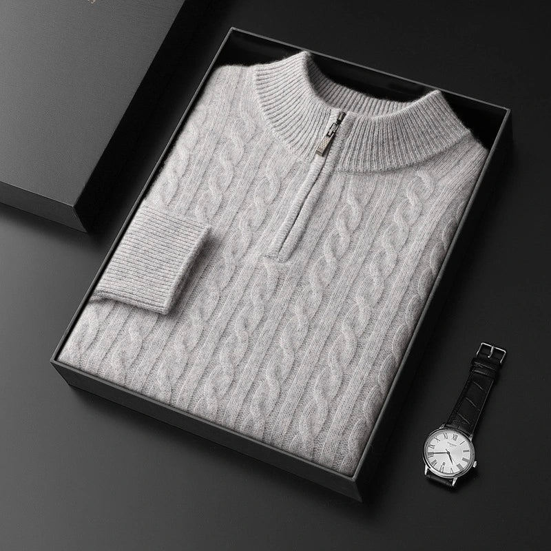 Maglione in Lana Merino Zip - Old Money® - Old Money®