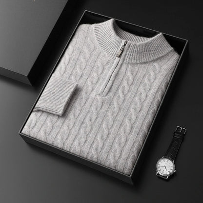 Maglione in Lana Merino Zip - Old Money® - Old Money®