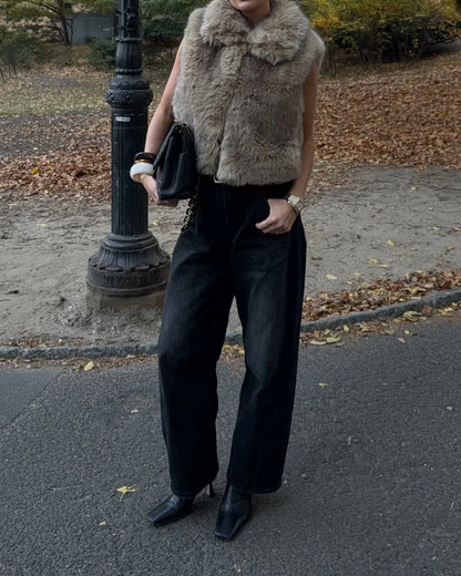 Gilet Smanicato Pelliccia Donna - Old Money®