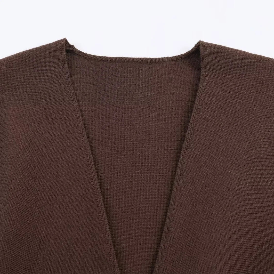 Giacca Kimono Donna con Cintura Marrone - Old Money®