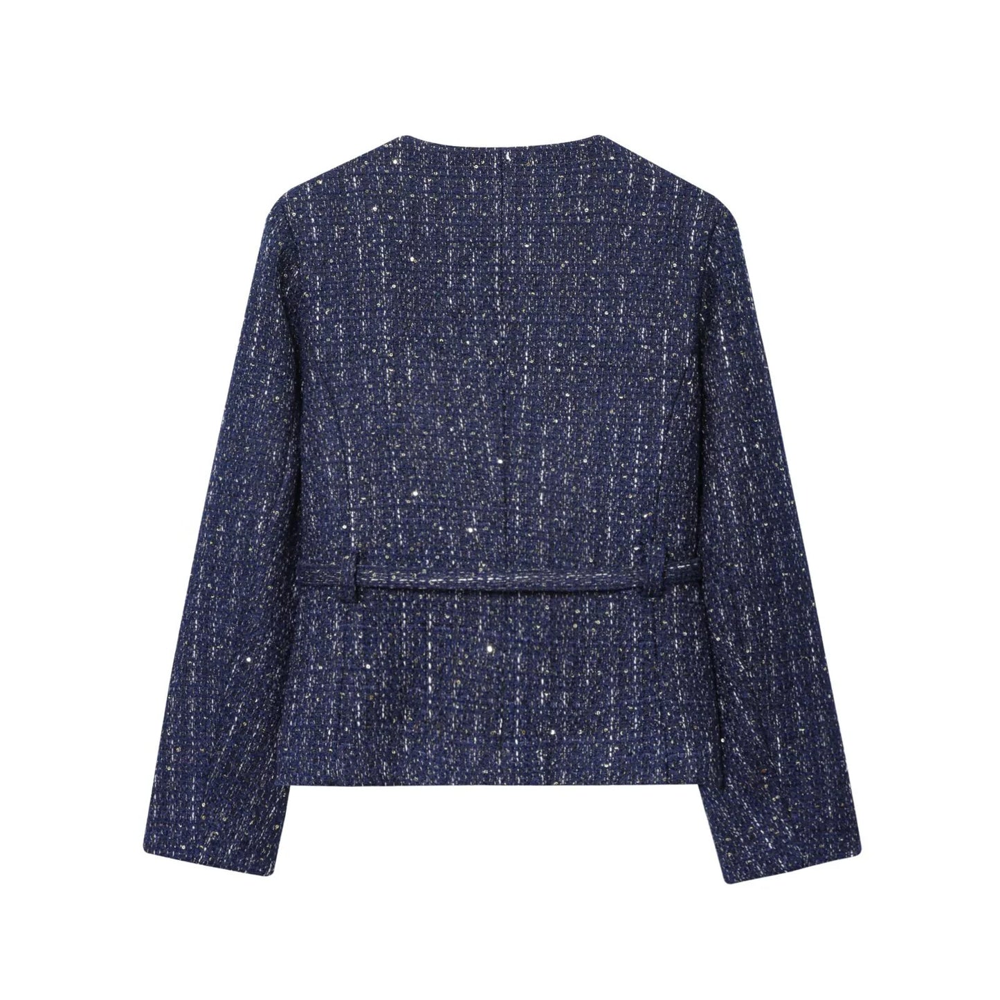 Giacca in Tweed Blu Navy Donna - Old Money®