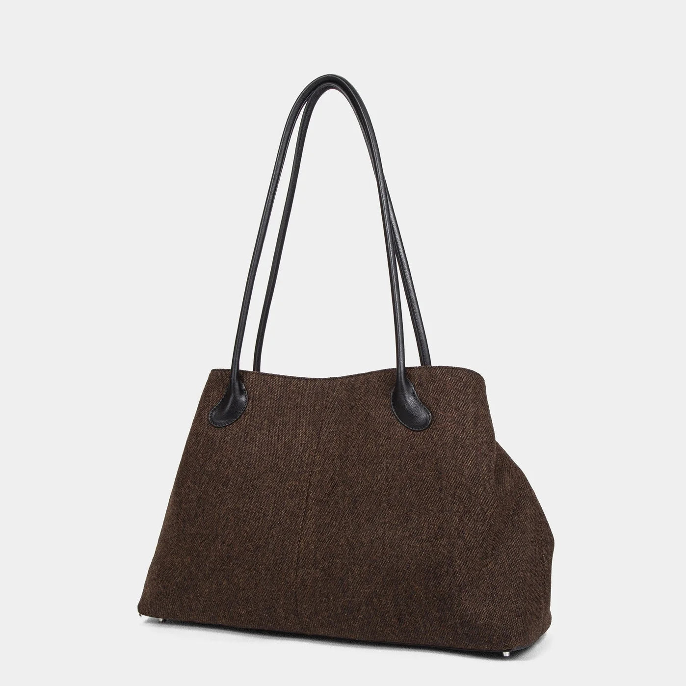 Borsa Donna Effetto Lana Marrone - Old Money®