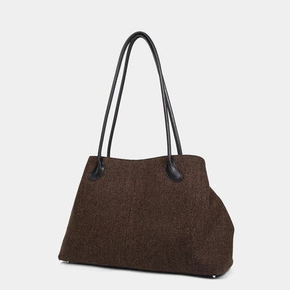 Borsa Donna Effetto Lana Marrone - Old Money®