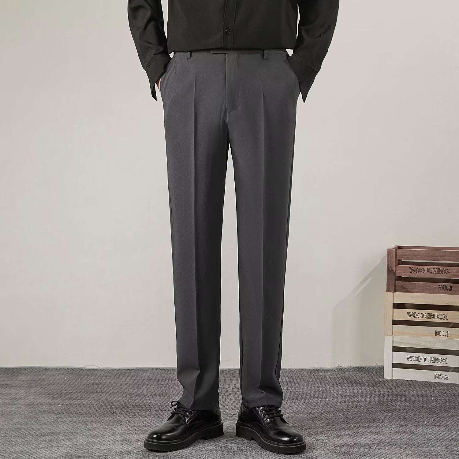 Classic Pants with Extended Closure Grigio Scuro / L (IT 48) Classic Pants with Extended Closure Grigio Scuro / L (IT 48)