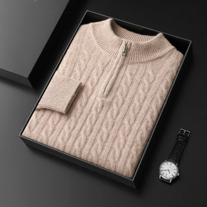 Maglione in Lana Merino Zip - Old Money® - Old Money®