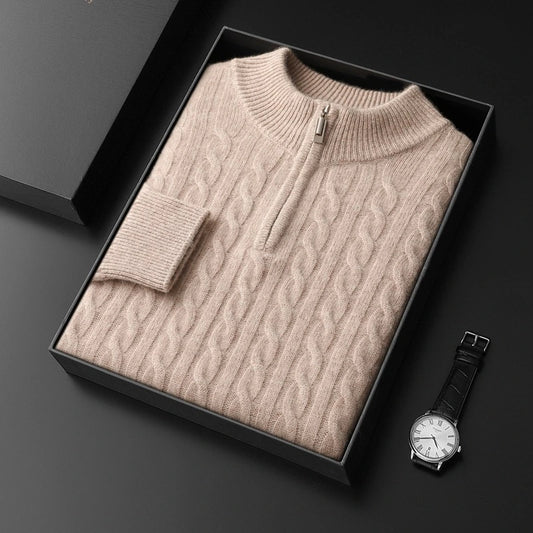 Maglione in Lana Merino Zip - Old Money® - Old Money®