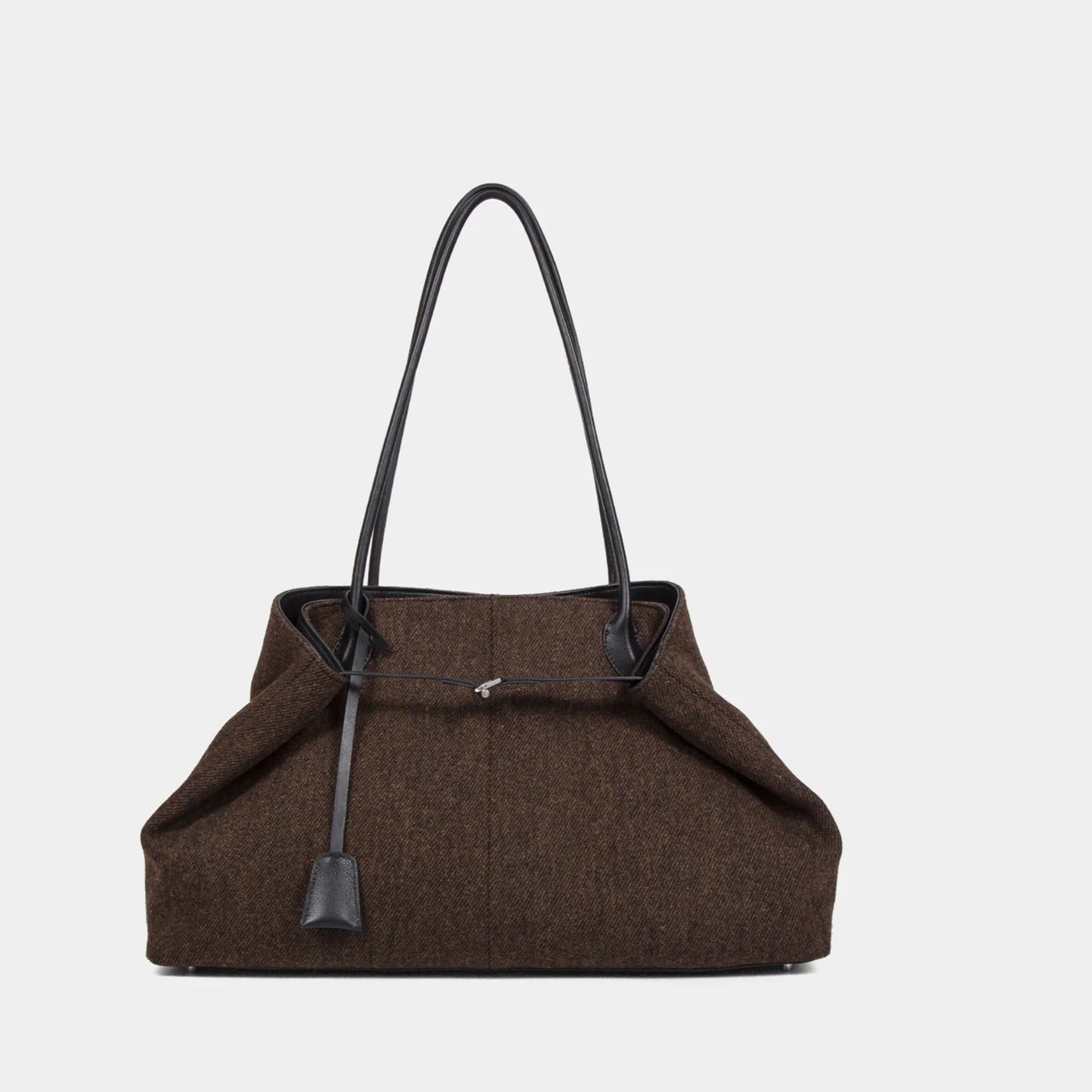 Borsa Donna Effetto Lana Marrone - Old Money®