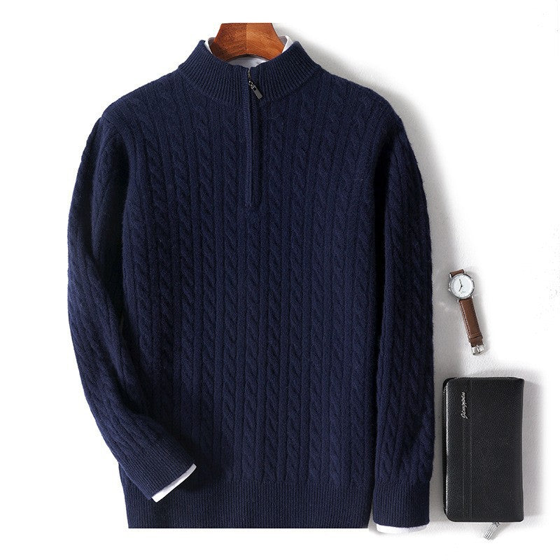 Maglione in Lana Merino Zip - Old Money®