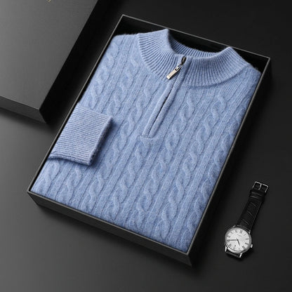 Maglione in Lana Merino Zip - Old Money® - Old Money®