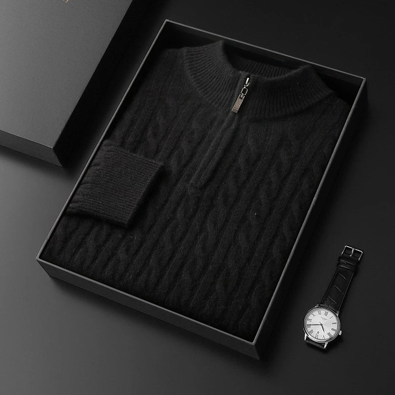 Maglione in Lana Merino Zip - Old Money® - Old Money®