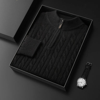 Maglione in Lana Merino Zip - Old Money® - Old Money®