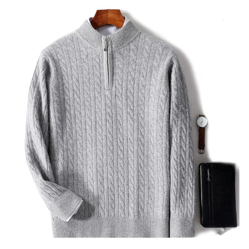 Maglione in Lana Merino Zip - Old Money®