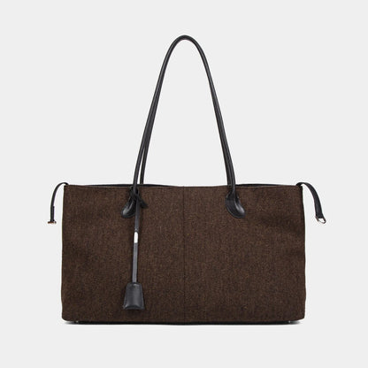 Borsa Donna Effetto Lana Marrone - Old Money®