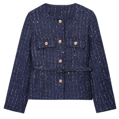 Giacca in Tweed Blu Navy Donna - Old Money®