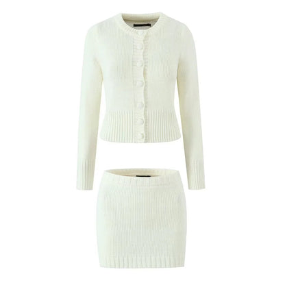 Completo Cardigan e Gonna Maglia Donna - Old Money®