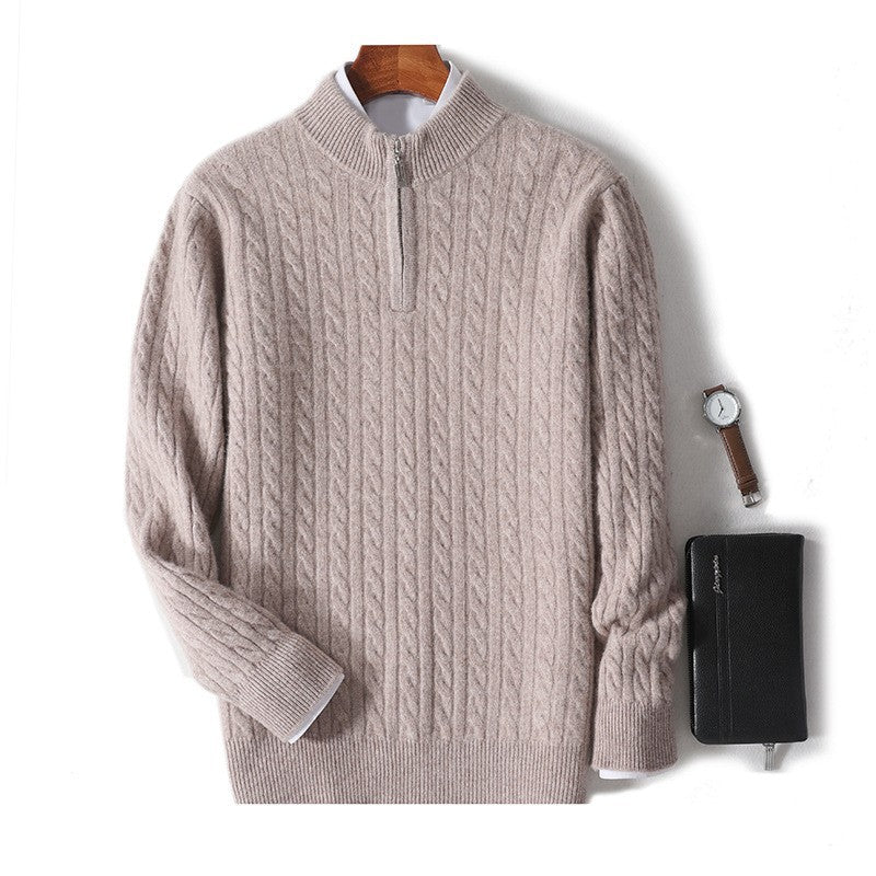 Maglione in Lana Merino Zip - Old Money®