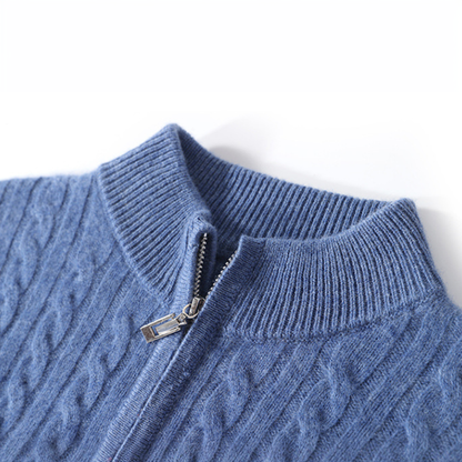 Maglione in Lana Merino Zip - Old Money®