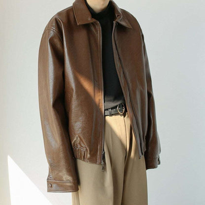 Giacca Casual in pelle Uomo - Old Money®