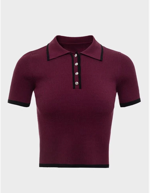 Women's Polo Shirt - A Ribbed Preppy