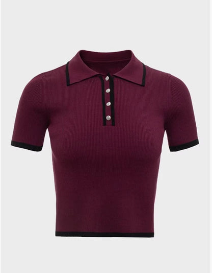 Women's Polo Shirt - A Ribbed Preppy