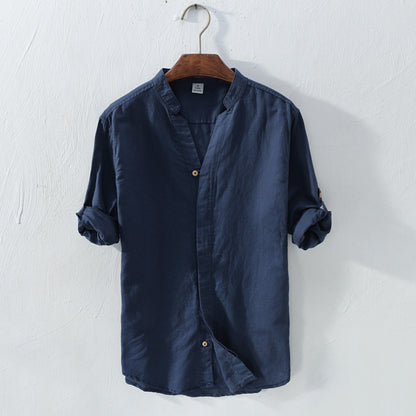 Camicia Coreana in Lino - Old Money® - Old Money®