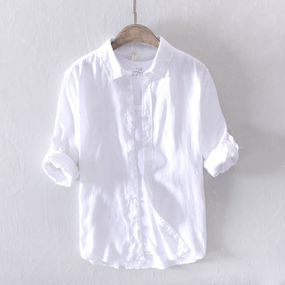 Camicia in Lino Bianca - Old Money® - Old Money®