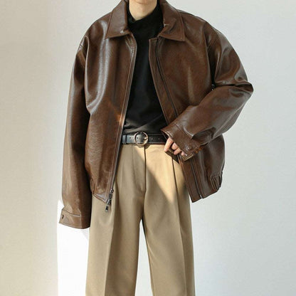 Giacca Casual in pelle Uomo - Old Money®
