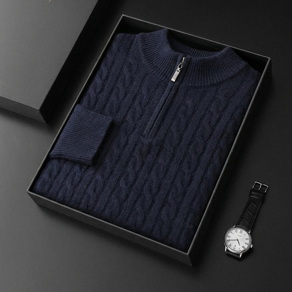 Maglione in Lana Merino Zip - Old Money® - Old Money®