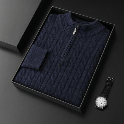 Maglione in Lana Merino Zip - Old Money® - Old Money®